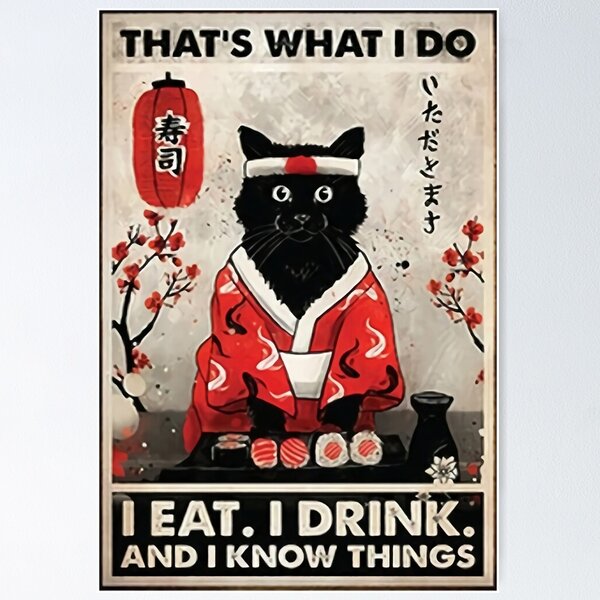 Cat Sushi Meme Posters for Sale | Redbubble