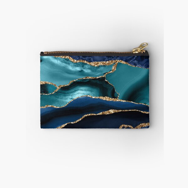 Item preview, Glamour Ocean Blue Faux Marble  designed and sold by MysticMarble.