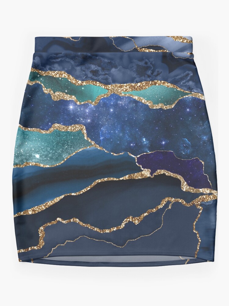 Discover Glamour Milky Way Faux Marble Galaxy I Mini Skirt
