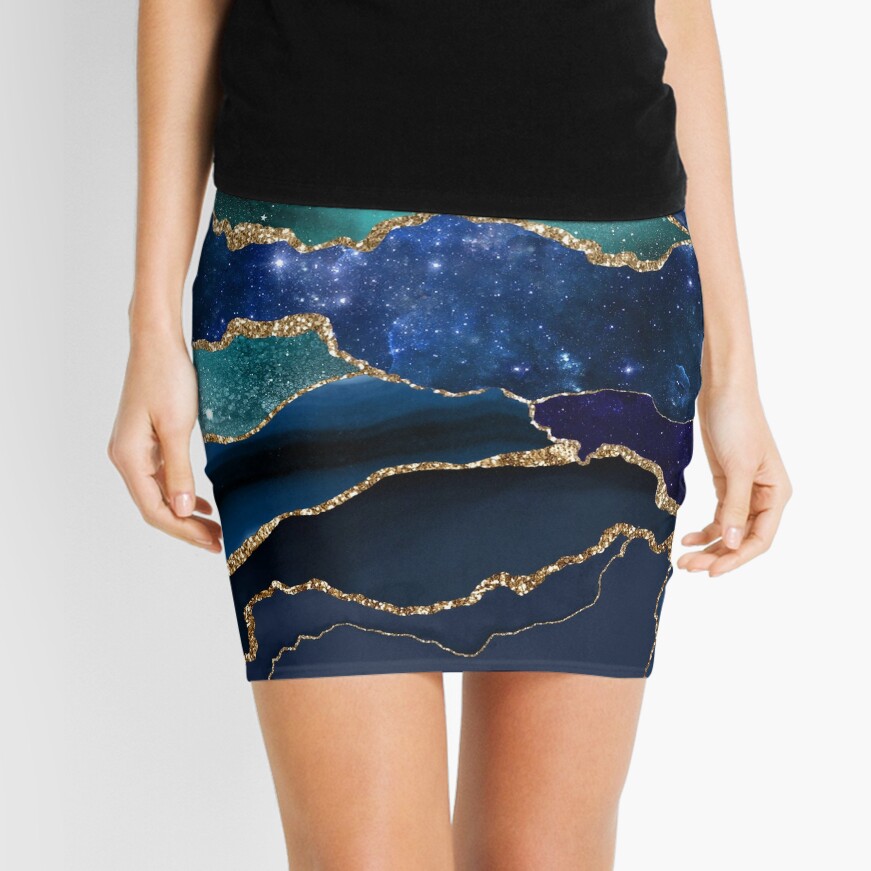 Discover Glamour Milky Way Faux Marble Galaxy I Mini Skirt