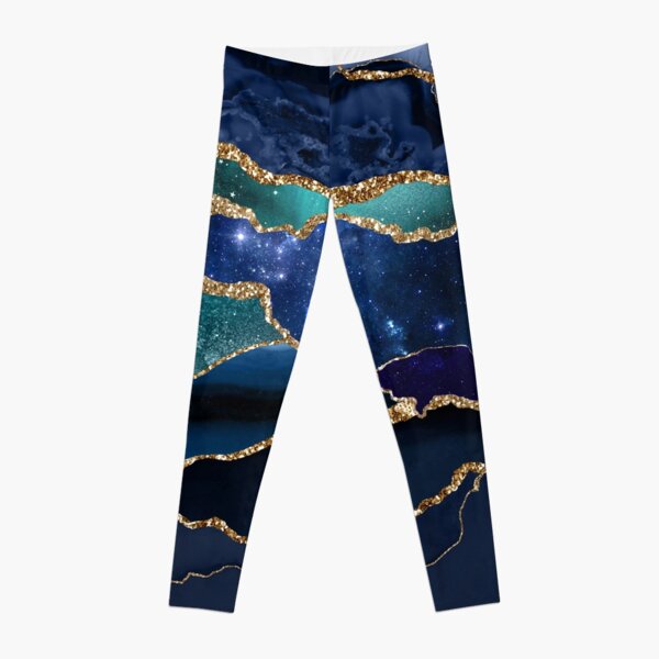 Galaxy leggings with denim