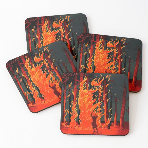 Item preview, a burning forest designed and sold by corvophobia.