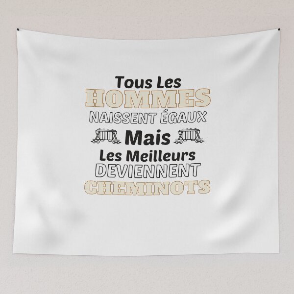 Item preview, Tous Les Hommes Naissent Egaux Mais Les Meilleurs Deviennent Cheminots designed and sold by RE PIXEL.