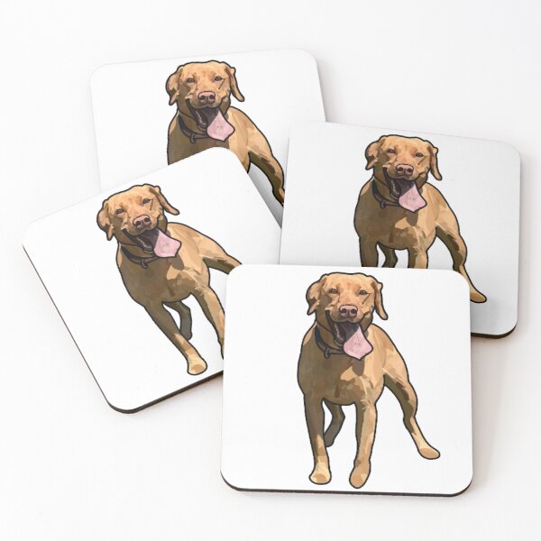 Item preview, Harley the Yellow Lab Original Color Block  designed and sold by doodle-mittens.