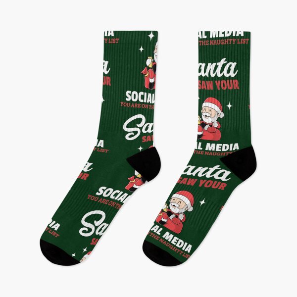 Item preview, Santa Saw Your Social Media - Christmas designed and sold by StarsForgers.