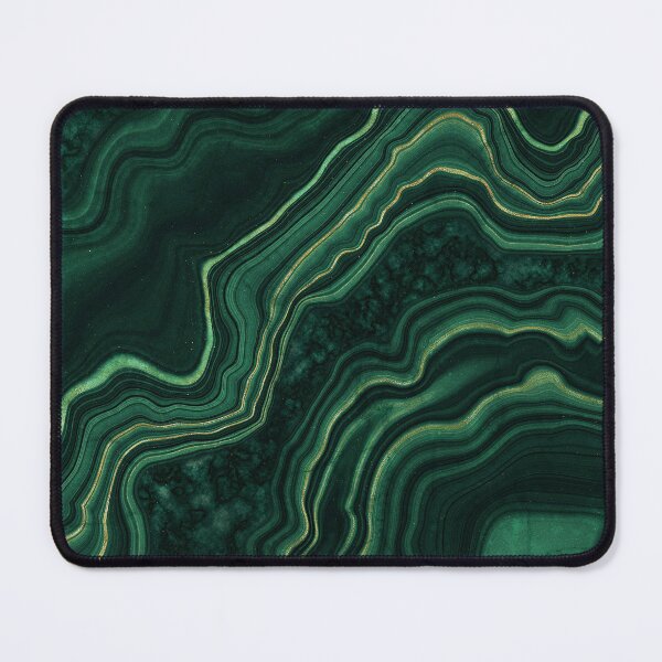 Item preview, Faux Malachite Green Marble with Gold Veins designed and sold by MysticMarble.