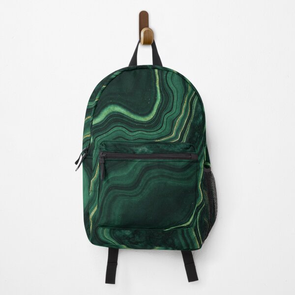 Item preview, Faux Malachite Green Marble with Gold Veins designed and sold by MysticMarble.