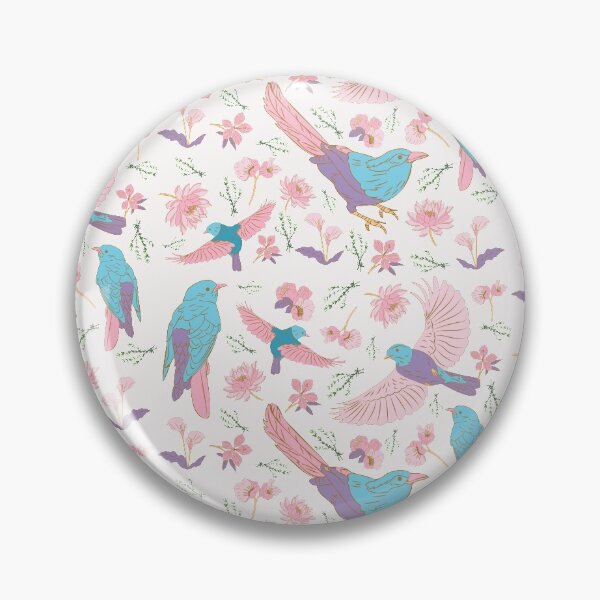 Item preview, Elegant Pink Flying Birds and Flowers Pattern Design (Floral) designed and sold by By Roqia.