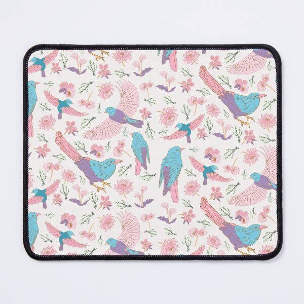 Item preview, Elegant Pink Flying Birds and Flowers Pattern Design (Floral) designed and sold by By Roqia.