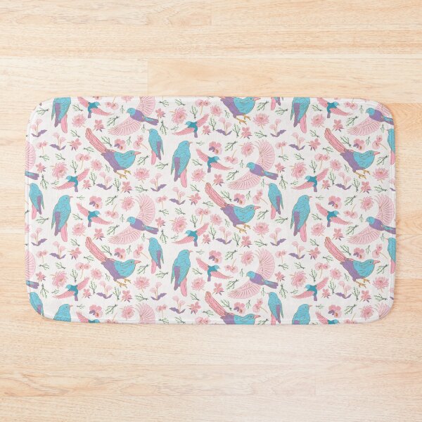 Item preview, Elegant Pink Flying Birds and Flowers Pattern Design (Floral) designed and sold by By Roqia.