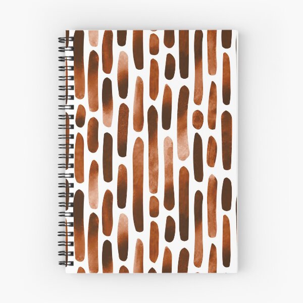 Item preview, Watercolor Strokes 091121 - Rusty Brown and White designed and sold by Artberry.