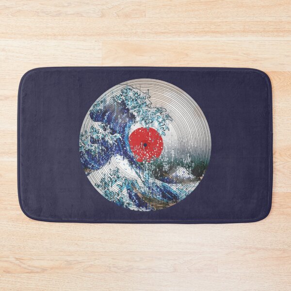 Item preview, Great Wave off Kanagawa Vintage Vinyl LP Retro Japan Hokusai designed and sold by onicon.