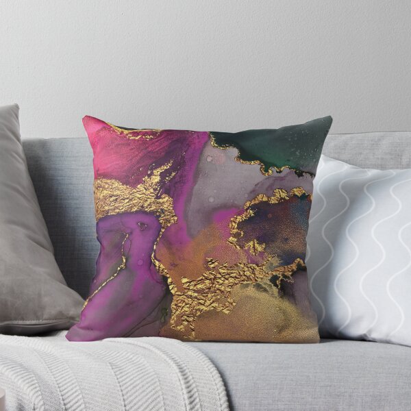 Item preview, Shiny Dark Purple and Gold Ink Marble  designed and sold by MysticMarble.