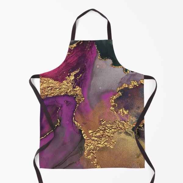 Item preview, Shiny Dark Purple and Gold Ink Marble  designed and sold by MysticMarble.