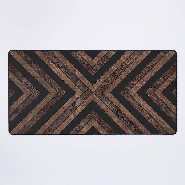 Item preview, Rustic Wood Texture Geometric Tribal Pattern Dark Brown designed and sold by CynthiaGraphics.