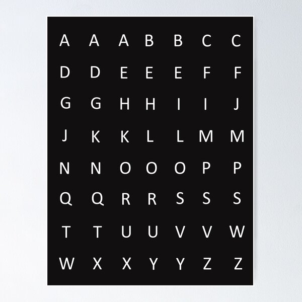 Item preview, Alphabet (Capital letters) designed and sold by REApparelCo.