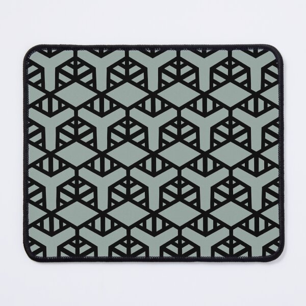 Item preview, Green and Black Geometric Shape Tile Pattern 2 Pairs Dulux 2022 Popular Colour Fresh Foliage - Color Trends designed and sold by ColorOfTheYears.