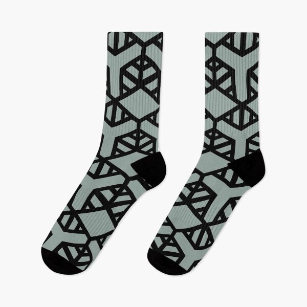 Item preview, Green and Black Geometric Shape Tile Pattern 2 Pairs Dulux 2022 Popular Colour Fresh Foliage - Color Trends designed and sold by ColorOfTheYears.