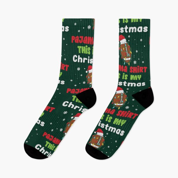Item preview, This Is My Christmas Pajama Shirt Football Theme designed and sold by KrisSidDesigns.