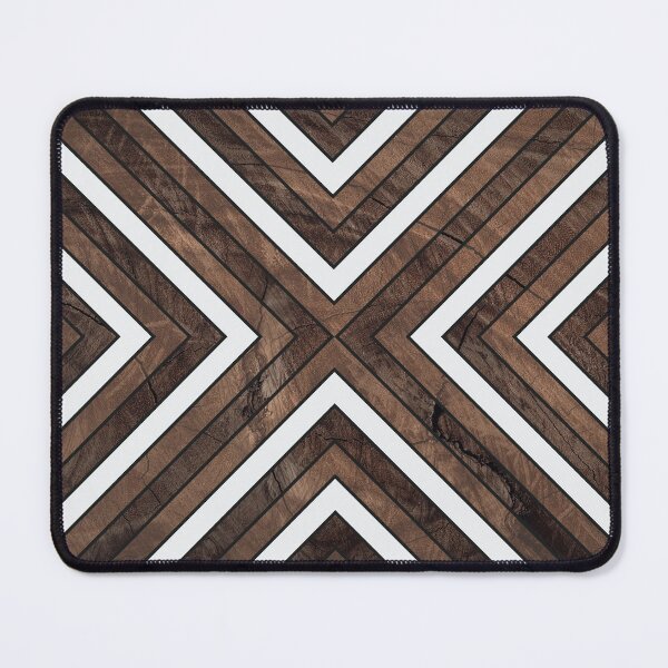 Item preview, Rustic Wood Texture Geometric Tribal Pattern Brown/White designed and sold by CynthiaGraphics.