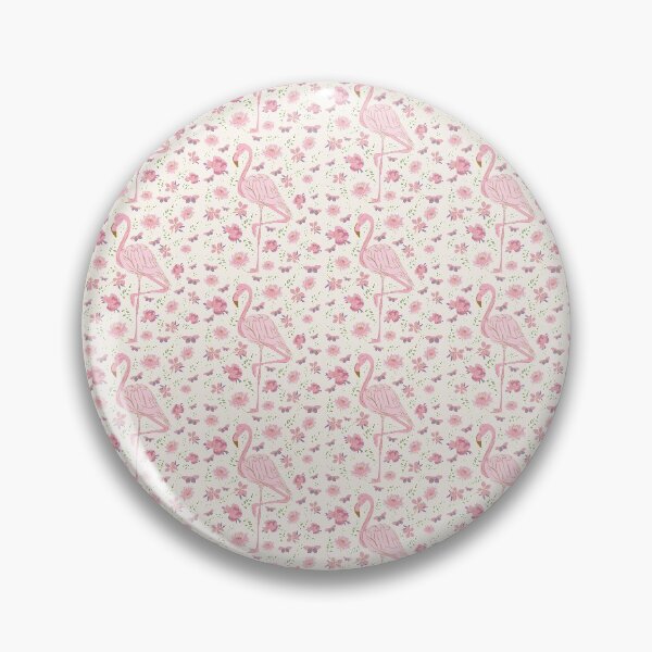 Item preview, Pink Flamingo Obsessed Pattern with Flowers and Butterflies designed and sold by By Roqia.