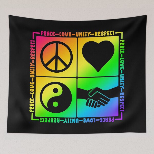 Item preview, Rainbow Peace Love Unity Respect designed and sold by potatoegoat.