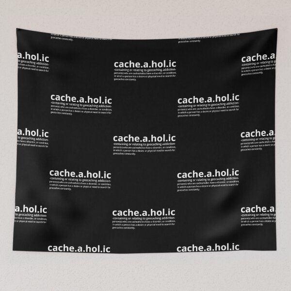 Item preview, cacheaholic / funny geocaching addiction definition designed and sold by portrait4you.