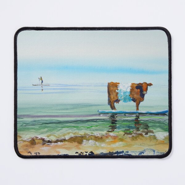 Item preview, Paddleboards painting surreal belted galloway seaside beach designed and sold by MikeJory.