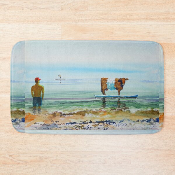 Item preview, Paddleboards painting surreal belted galloway seaside beach designed and sold by MikeJory.