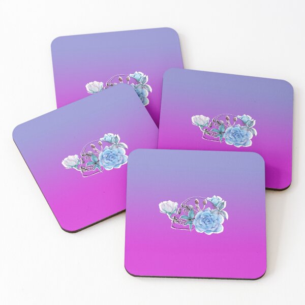 Item preview, Human skull full of flower desk mats designed and sold by PhoneCapsule.