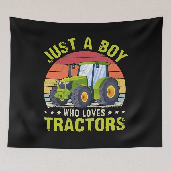 Item preview, Vintage Retro Just A Boy Who Loves Tractors Farming Farmer designed and sold by Best Designer.