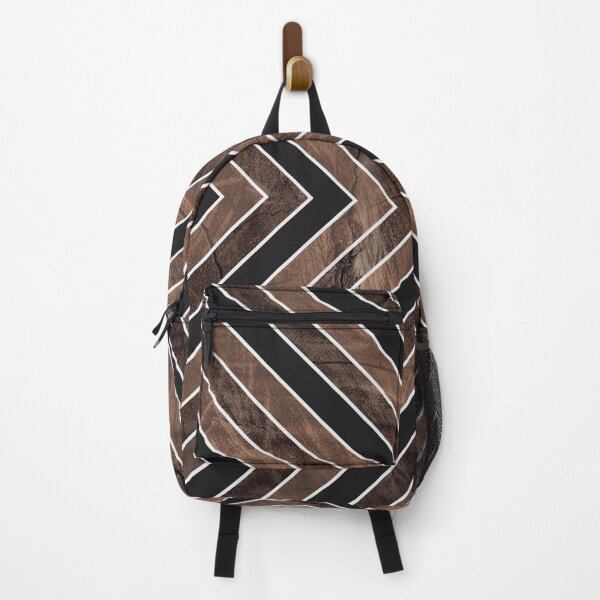 Item preview, Rustic Wood Texture Geometric Tribal Pattern Brown/Black designed and sold by CynthiaGraphics.