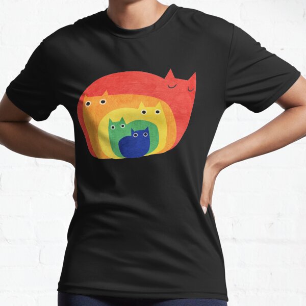 Rainbow Cats Active T-Shirt