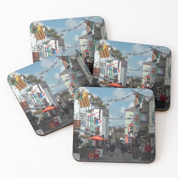 Item preview, Colourful Caernarfon Street Scene designed and sold by Judi Lion.