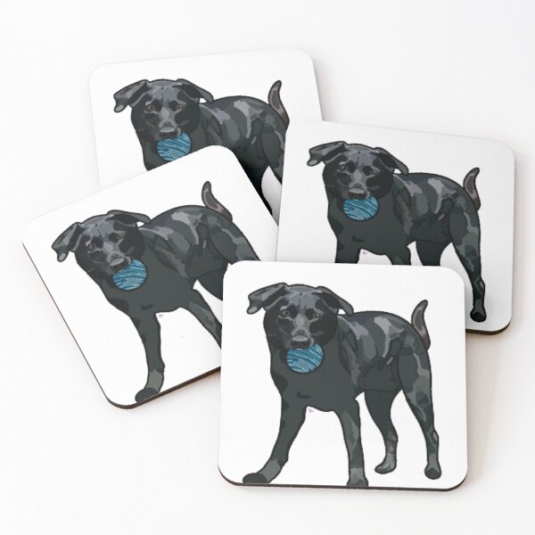 Artikelvorschau, Tiberius the Black Lab Original-Farbblock entworfen und verkauft von doodle-mittens.