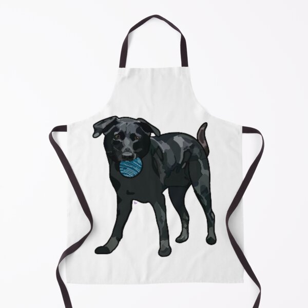 Aperçu de l'œuvre Tibère le Black Lab Bloc de couleur original créée et vendue par doodle-mittens.