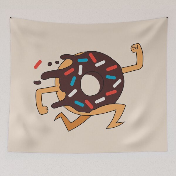 Item preview, Running Chocolate Donut with Sprinkles designed and sold by SuperAbsurdist.
