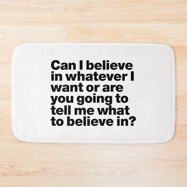 Item preview, Can I believe in whatever I want or are you going to tell me what to believe in (black)  designed and sold by dudethecreator.