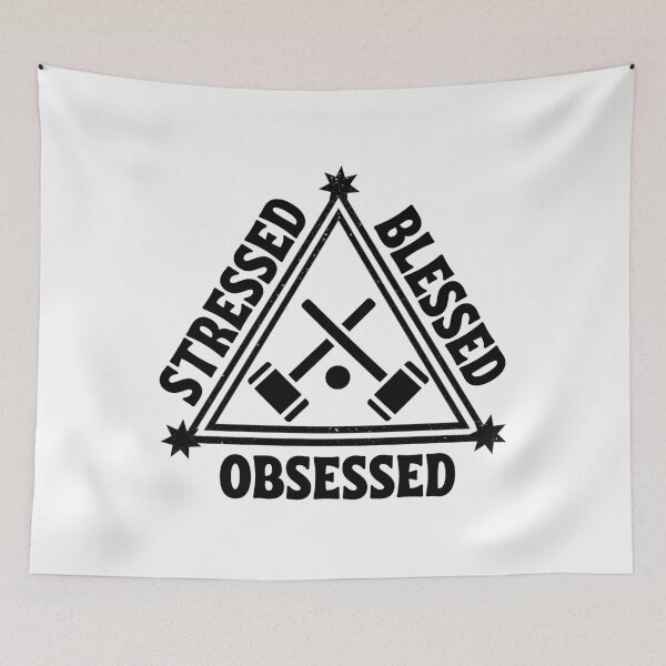 Item preview, Croquet: Stressed. Blessed. Obsessed. designed and sold by TheGreenGoat.