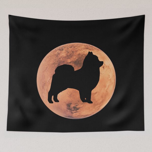 Item preview, pomeranian Dog Silhouette in Mars pomeranian lover gift designed and sold by alaechamlal.