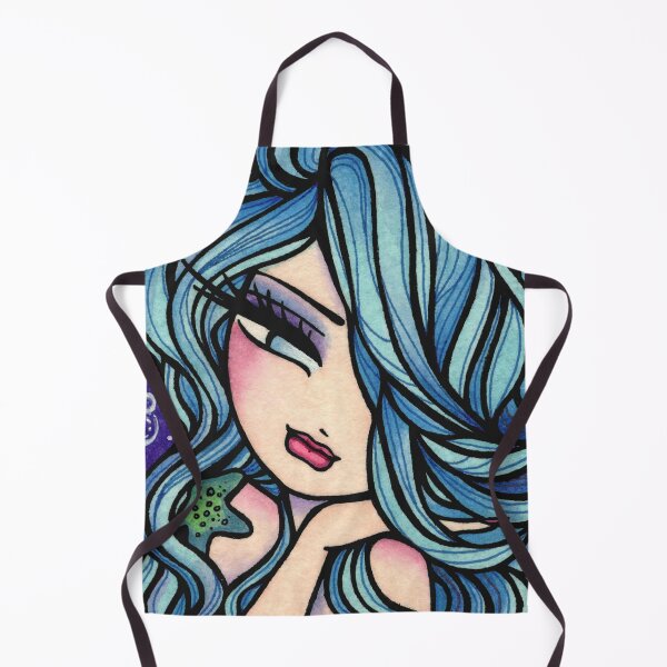 Item preview, Light Blue Haired Mermaid Whimsical Fantasy Art designed and sold by hannahlynnart.