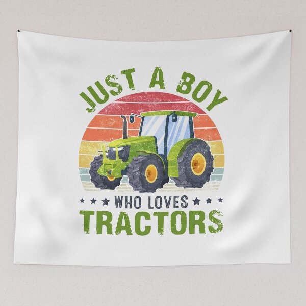 Item preview, Vintage Retro Just A Boy Who Loves Tractors Farming Farmer designed and sold by Best Designer.