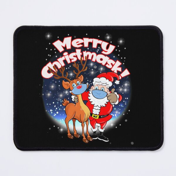 Item preview, Santa and Rudolph wish everyone a Merry Christmask! designed and sold by jimbairn.