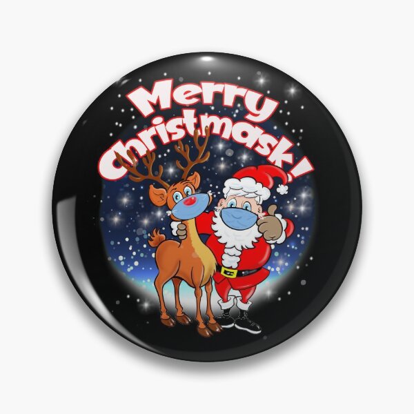 Item preview, Santa and Rudolph wish everyone a Merry Christmask! designed and sold by jimbairn.