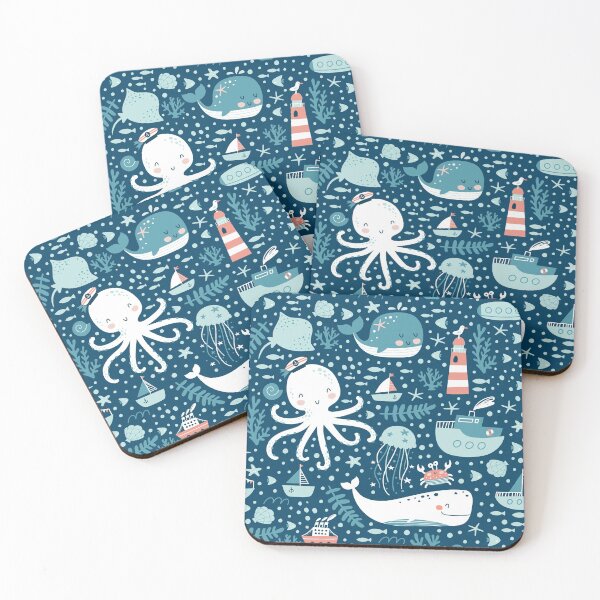 Item preview, Boy Navy Blue and White Nautical Pattern designed and sold by sweetbelle.