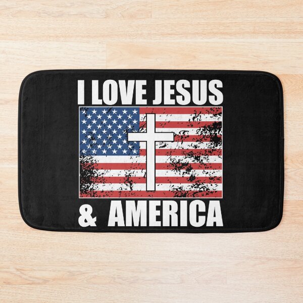 Item preview, I Love Jesus and American Flag USA Freedom Cross  designed and sold by UpwardSpin.