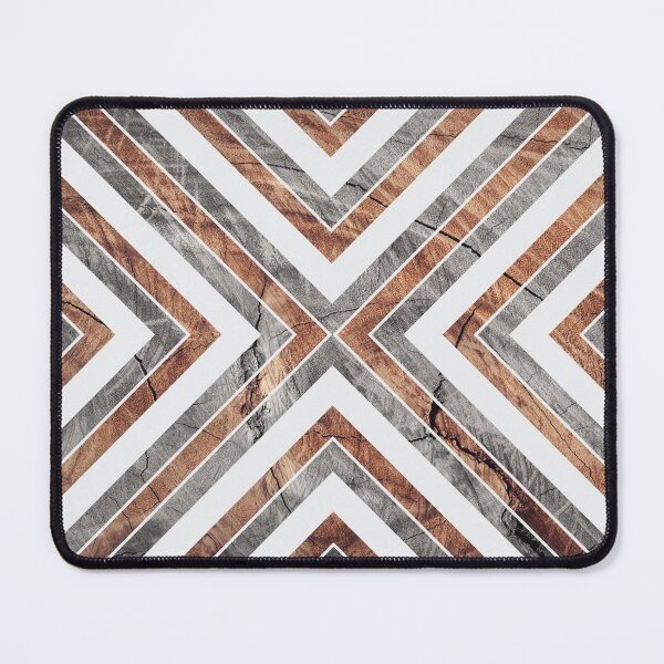 Item preview, Rustic Wood Texture Geometric Tribal Pattern Grey/White designed and sold by CynthiaGraphics.