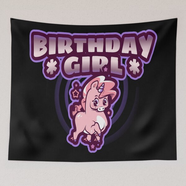Item preview, Unicorn Birthday Girl Tee Gift Birthday Present For Girl designed and sold by Paula Helit.