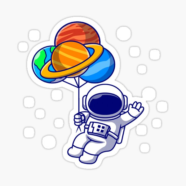 Cute Cartoon Astronaut Cosmonaut Kawaii Decal Embroidered Iron on Spaceman  Patch for Children Clothing Diy Apparel Accessory