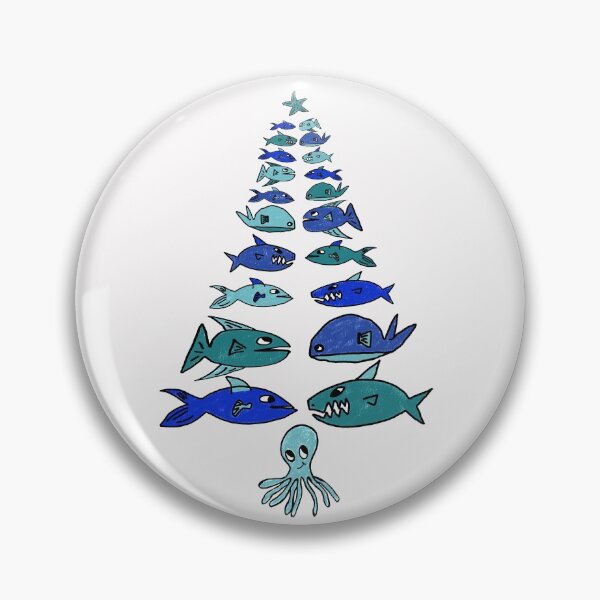 Item preview, Christmas marine tree (blue white background) designed and sold by MentaLee.